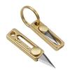 Mini Brass Push Knife Keychain Portable Edc Keychain Pendant Unpacking Express Opener Outdoor Camping Tool Mini Knife Key Ring
