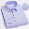 Long Sleeve Non-Iron Striped Office Formal Shirts for Business Men Regular Fit Checked Design
