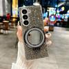 Luxurious Fashion Glitter Mirror Stand Magnetic Phone Case for Samsung Galaxy Z Fold 7 6 5 6 4 Plating Bling Diamond Back Cover