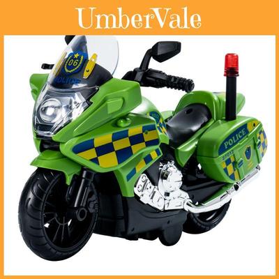 Police Motorcycle Toy With Flashing Lights And Inertial Motion For Kids Play