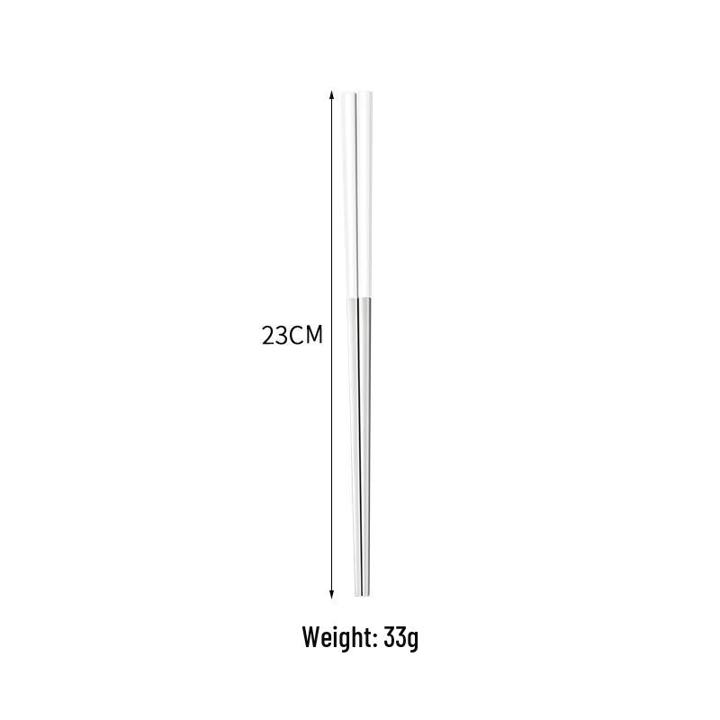 RuHan Home 304 Stainless Steel Square Chopsticks