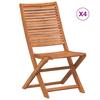 Garden Chairs 4 pcs Foldable Solid Acacia Wood