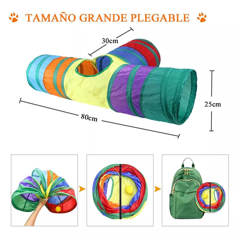 21Pcs/Set Cat Toys Set with T-Shaped Colorful Tunnel Interactive Cat Toy Feather Mouse Crinkle Balls