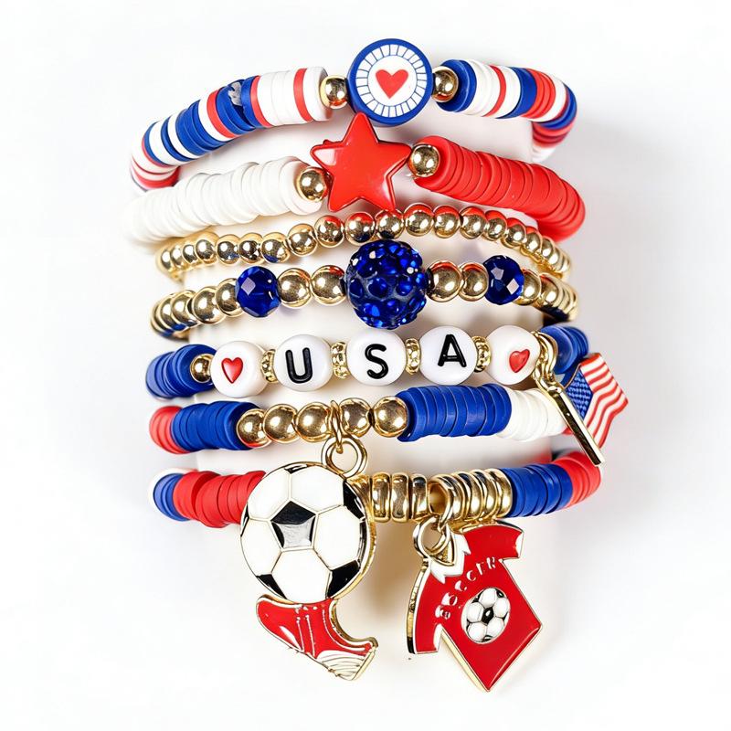 World Cup Fan Bracelet - Argentina, France, Mexico Football Supporters