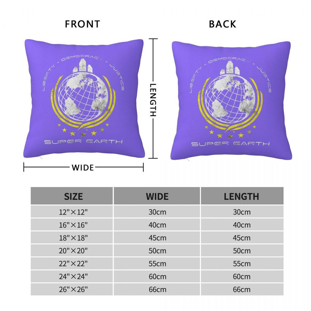 Super Earth Diving Into Hell For Liberty Platform Square Pillowcase Cushion Cover Pillow Case Throw Pillow Cover for Home Car