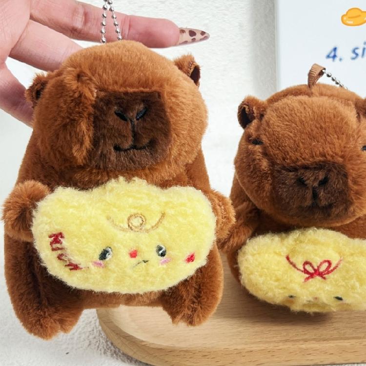 Capybara Plush Keychain Bag Decoration Bags Pendant Lucky Charm Keyring Purse Accesories Designed For Adults