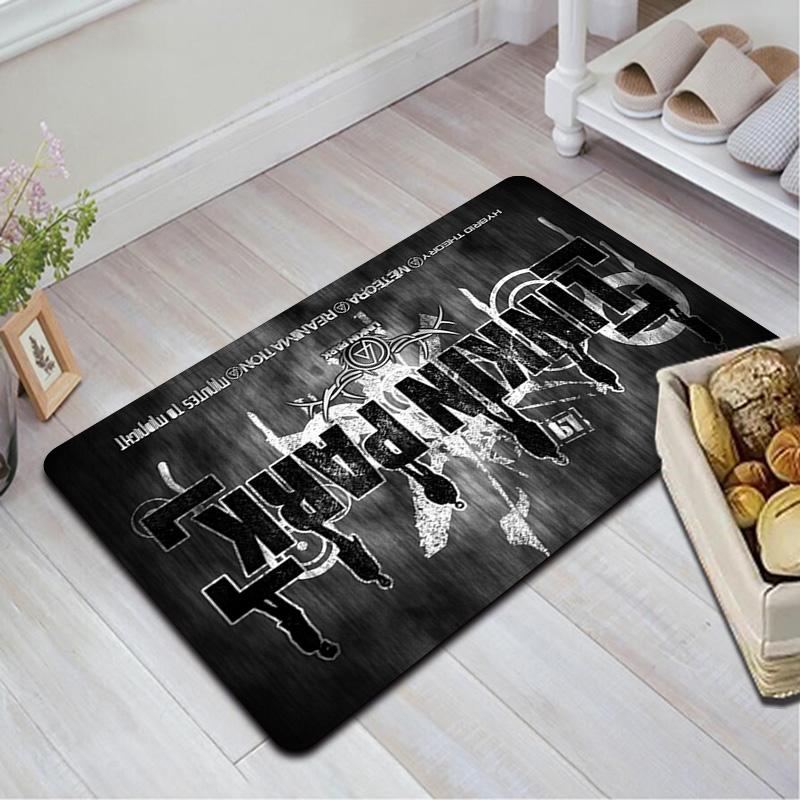 Linkin Park Music Poster Design Rug Floor Mat for Living Room or Bedroom Soft and Comfortable Carpet a Gift for Birthday and Holiday.