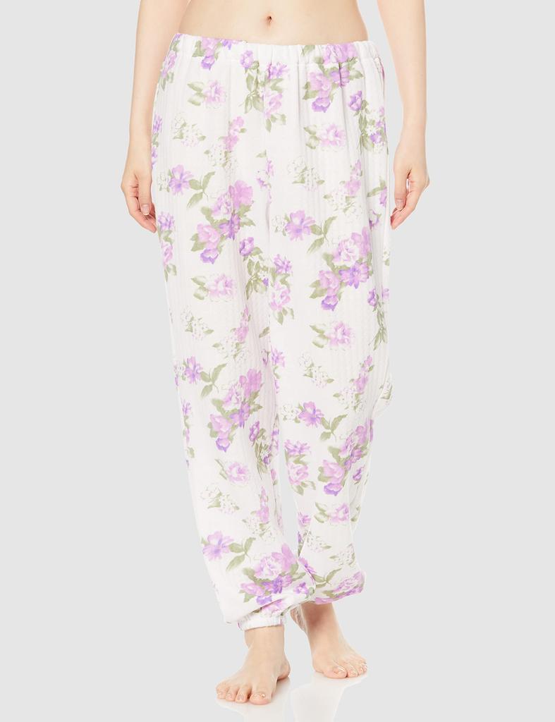 Fluffy Quilted Warm Size M Pajamas, Purple,