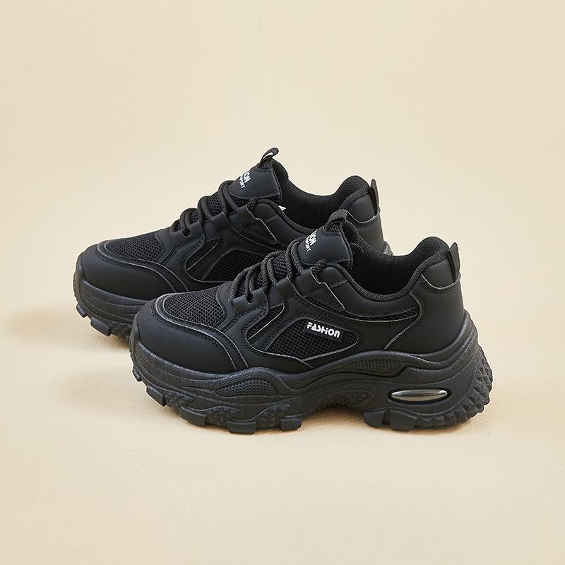 

Жіночі Повсякденні Кросівки в Стилі Dad Зручні Масивні Платформи Бігові Кросівки Нековзкі На Шнурівці Дихаючі Взуття для Ходьби Жіноче Тренувальне Тенісні Кросівки 40 чорний