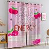 2Pcs Y2K Bad Girl Energy Blackout Curtain for Girls Bedroom Thermal Insulated Grommet Window Drapes Living Room Decoration
