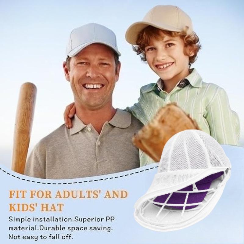 Double Detachable Baseball Cap Washing Frame,Anti-deformation Laundry Hat Protector,Reusable Cap Cleaning Support Rack