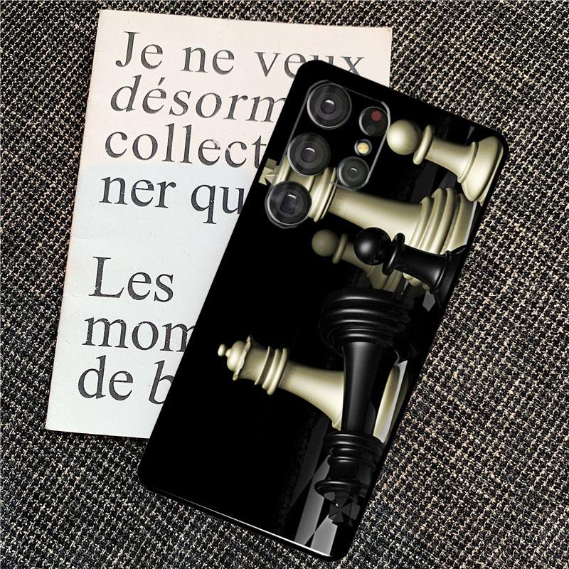Chess Board Dark Horse Case For Samsung Galaxy S25 S26 Ultra S21 S22 S23 S24 Ultra S10 S20 Plus S25 FE Back Cover