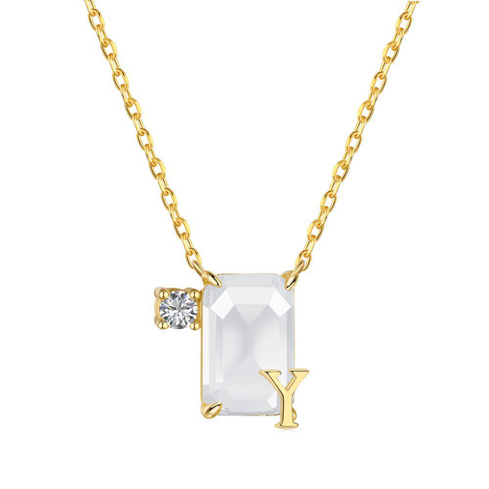 Collier Aurora Love en Argent Sterling S925 pour Femme avec Zircon - Design 26 Lettres, Cadeau de Noël Haut de Gamme