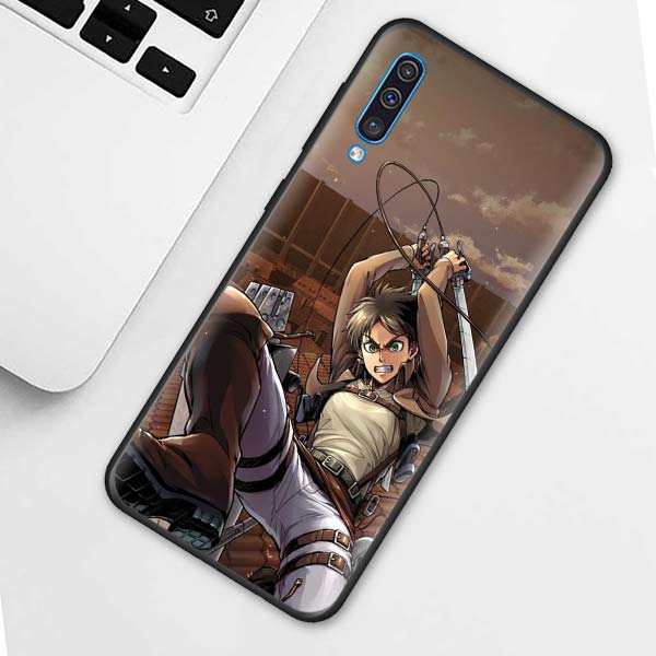 Anime Attack On Titan-deksel til Samsung Galaxy A70 A50 A90 5G A40 A30 A20 A70s A10 s A20e A10e svart silikontelefon Coque
