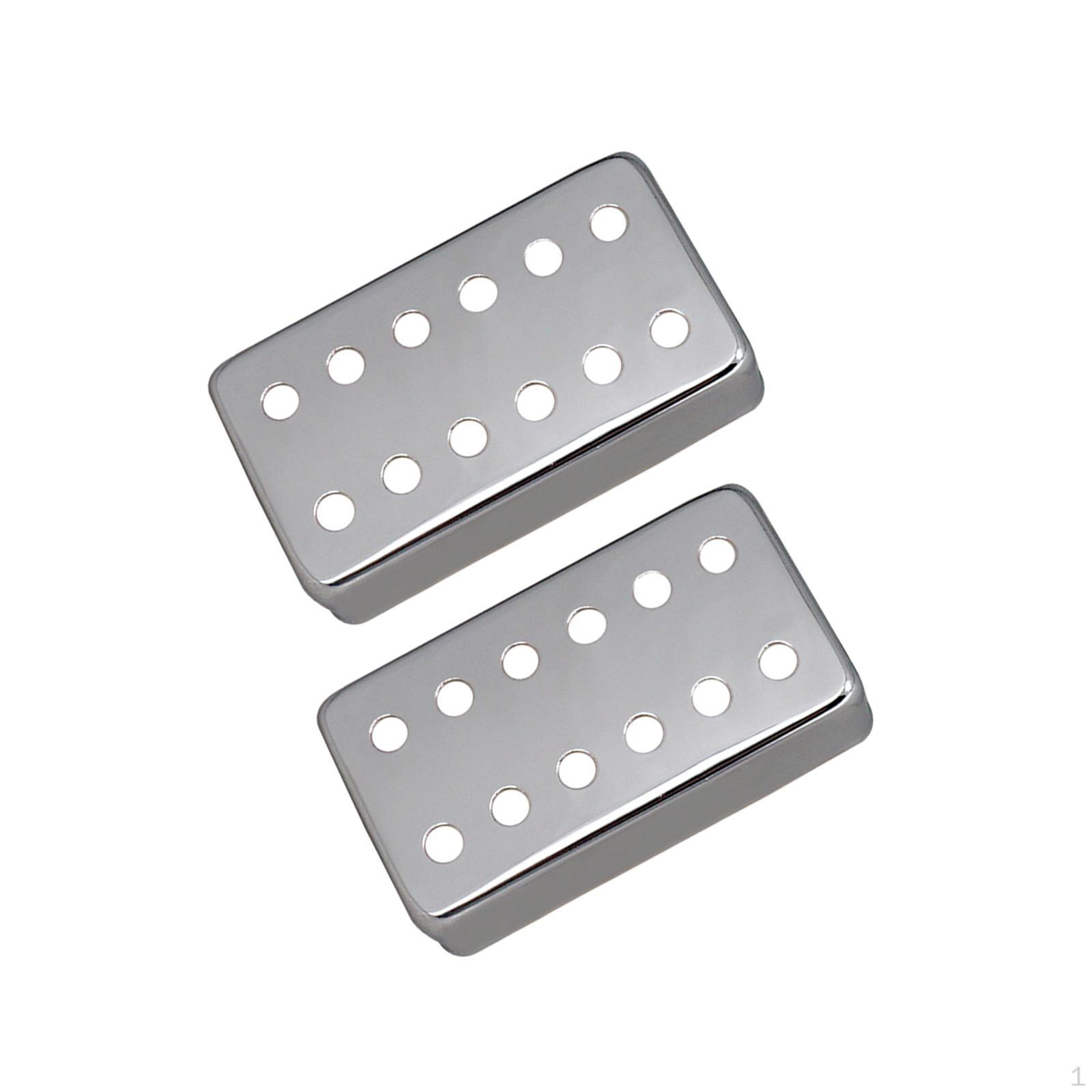 

2 Pieces Guitar Pickup Cover Double Covers for Parts Argent