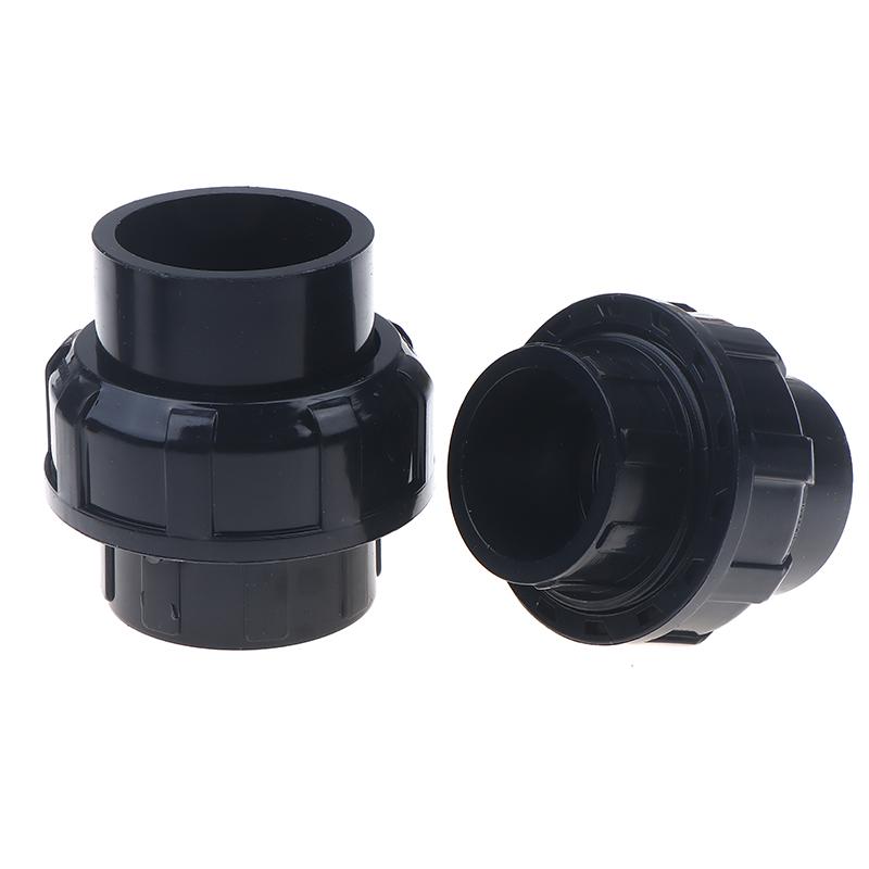 1/5ks 20/25/32/40/50mm Černý PVC spojka Zahradní zavlažovací hadice Přímé spoje Akvarijní drenážní hadice Rovný konektor