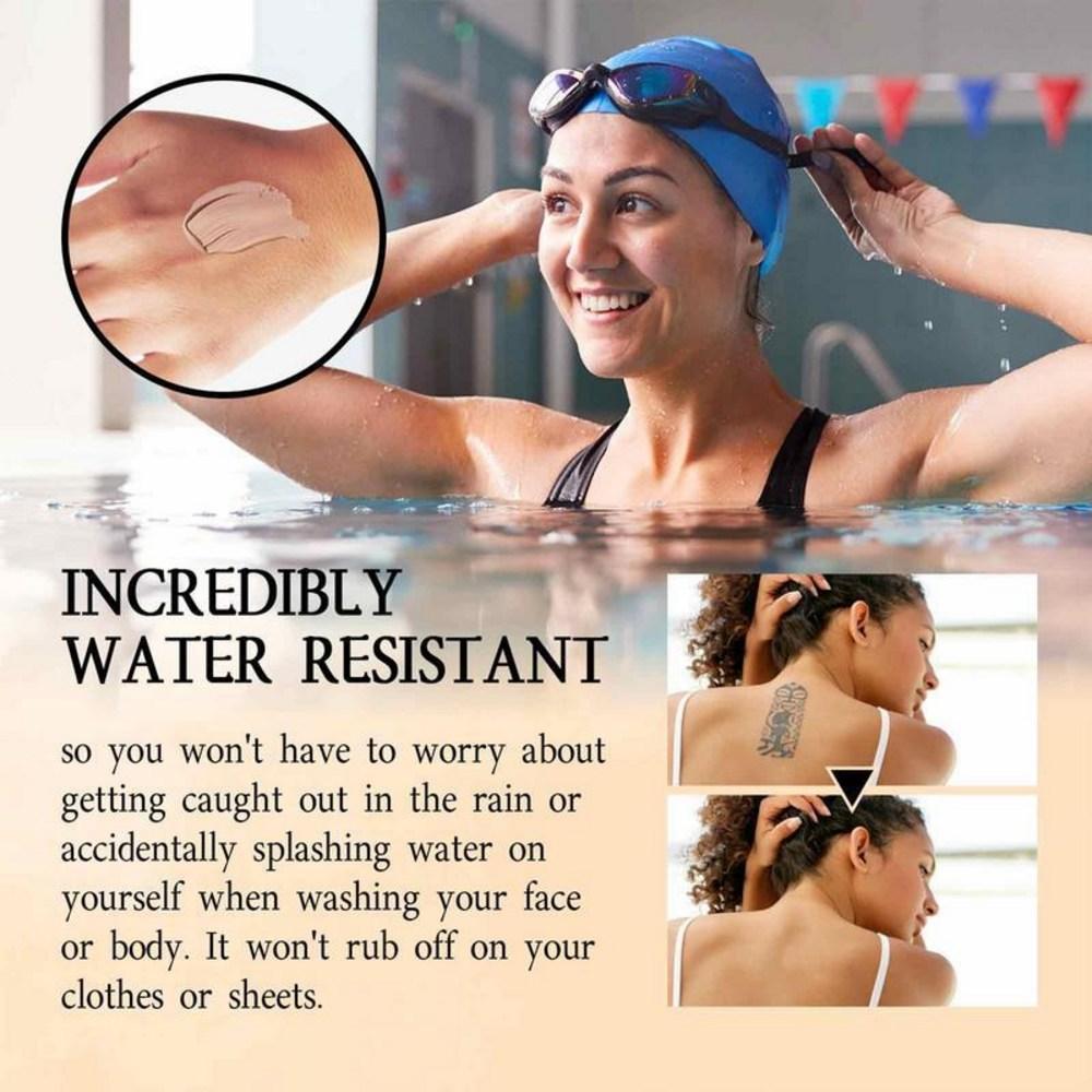 Fond de ten pentru corp cu imperfecțiuni pentru tatuaj fond de ten corector rezistent la apă acoperire completă cârpă de control al uleiului de lungă durată, 1 bucată, 03 bej