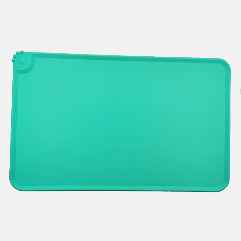 WTEMPO Silikon Haustier Fressmatte Wasserdicht und Ölbeständig Katzen Fressmatte Waschbar und Abwischbar Hundenapfmatte Große Hunde Fressmatte