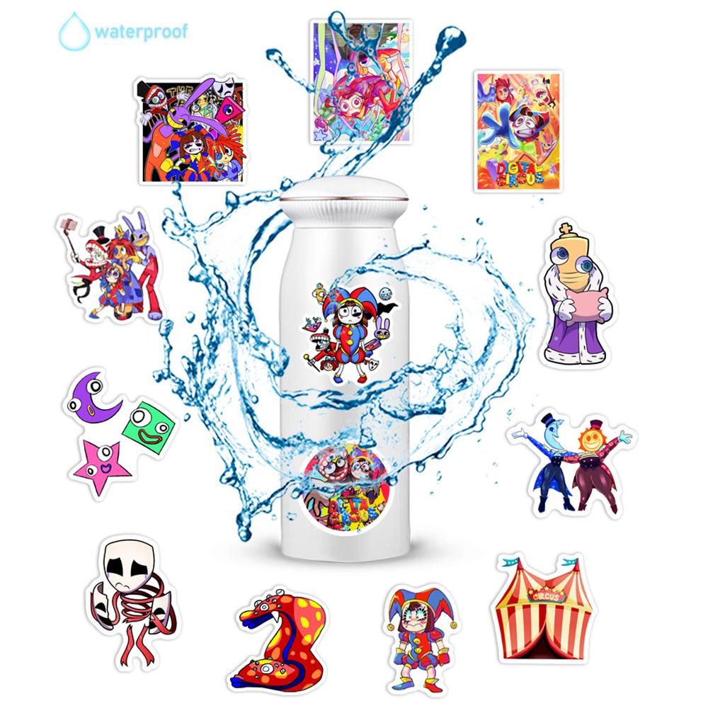 60pcs The Amazing Digital Circus Stickers for Laptop, Skateboard, Luggage, Cup