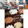 Luxurious Washable Flannel Deck Chair Cushion With Thick Padded Flower Print Design