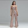 2025 Mode Pailletten Ketting Taille Riem Afslankende Jumpsuit