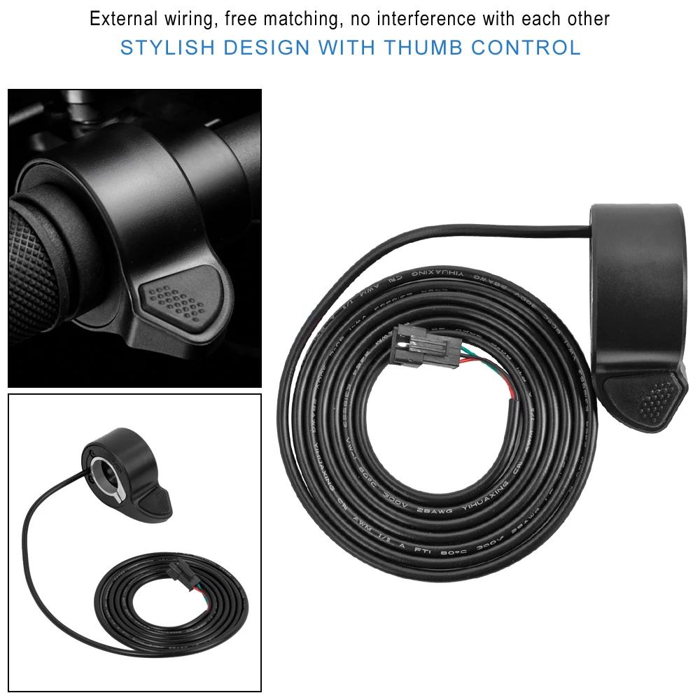 Electric Bike Accelerator Thumb Throttle for Electric Bicycle 270X Speed Control Scooter for 22mm Handle Diameter Accessories