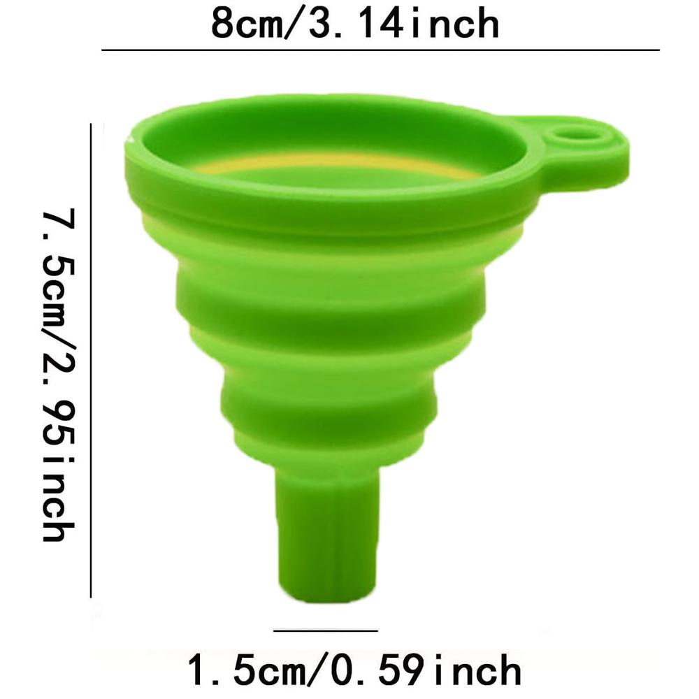 Foldable Silicone Funnel Portable Funnels Liquid Fill Hopper for Kitchen Jar Bottle Feeder Wine Auto Engine Oil Petrol Transfer