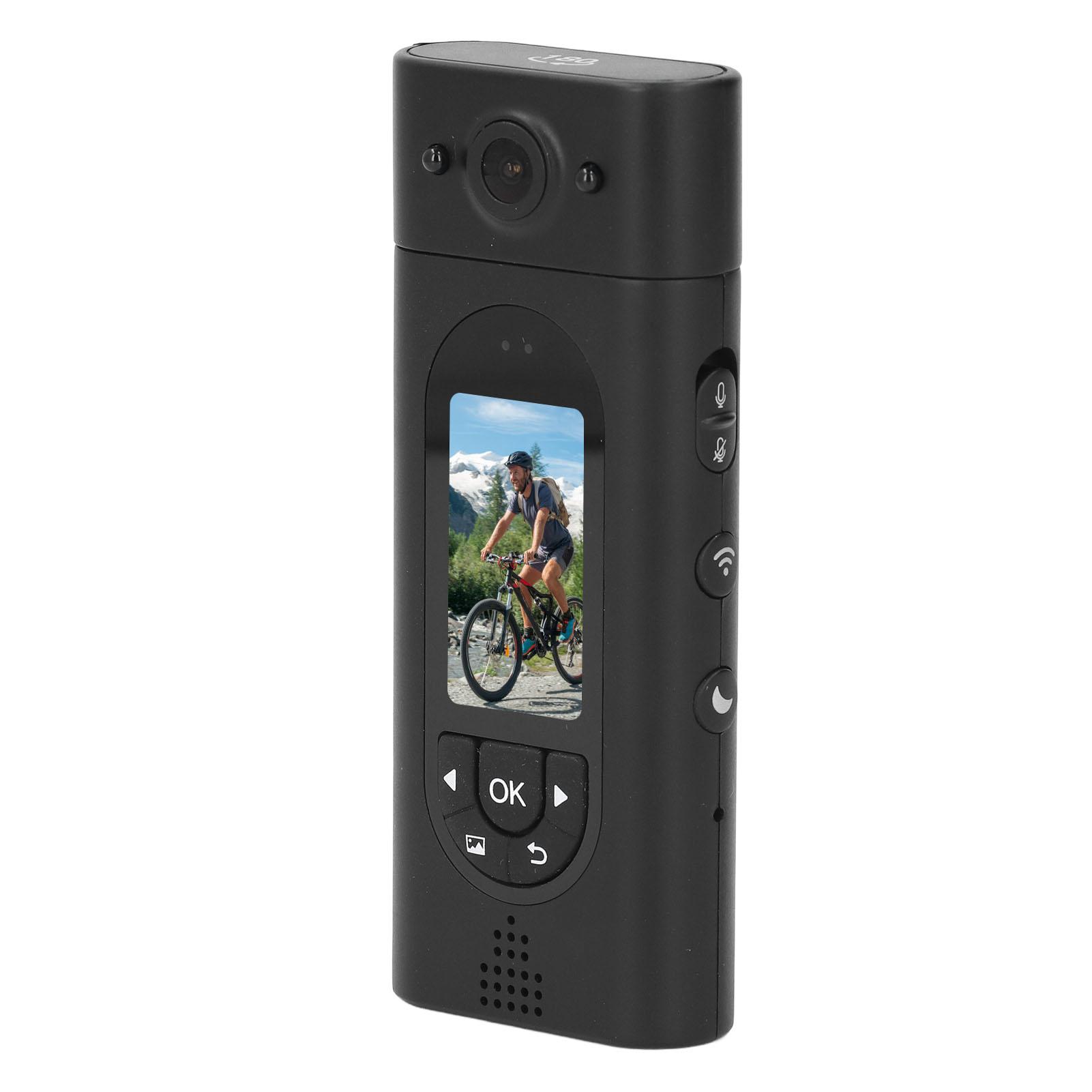 

4K Натільна камера Задня кліпса Магнітна Маленька Носима Відеокамера з об єктивом, що обертається на 180 градусів