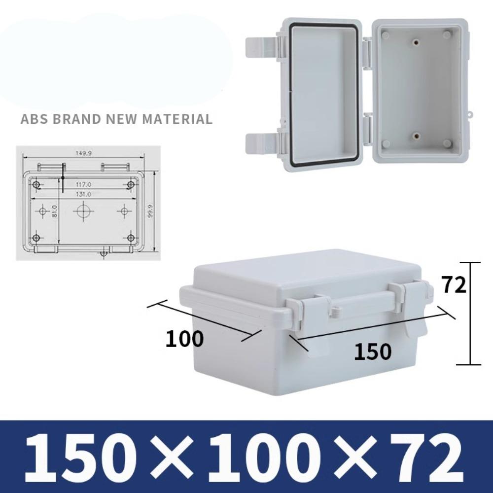 IP67 Electrical Junction Box Waterproof White Outdoor Sealed Switch Power Case Plastic Enclosure With Hasp Distribution Boxes