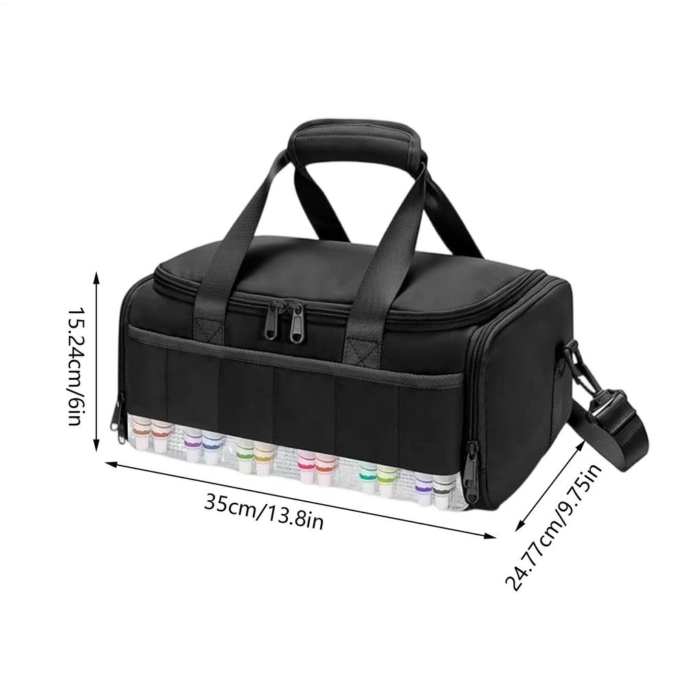 

Paint Bag Large Capacity Oxford Carrying Holder With Strap Oxford Large Capacity Paint Organizer Bag With Tool Storage Sections серый