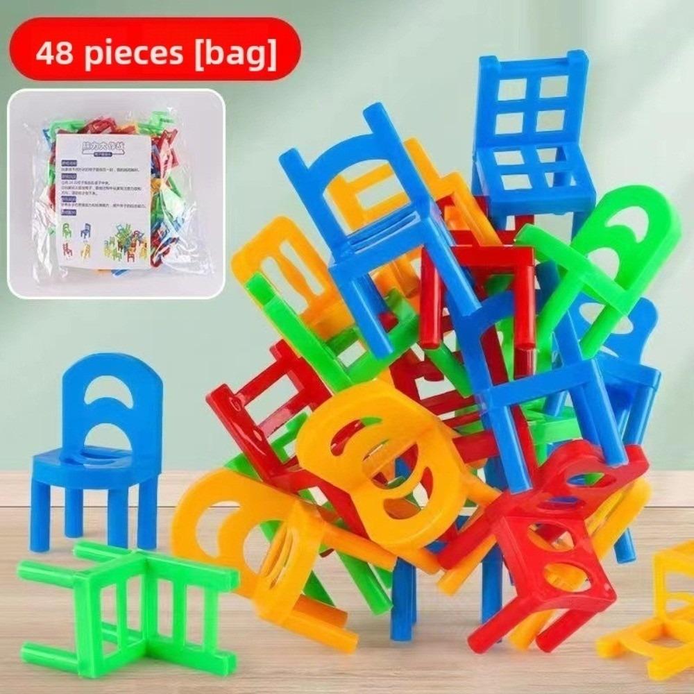 Children Educational Toy Mini Folding Chair Balanced Game Desktop Chair Stacking Game Toys