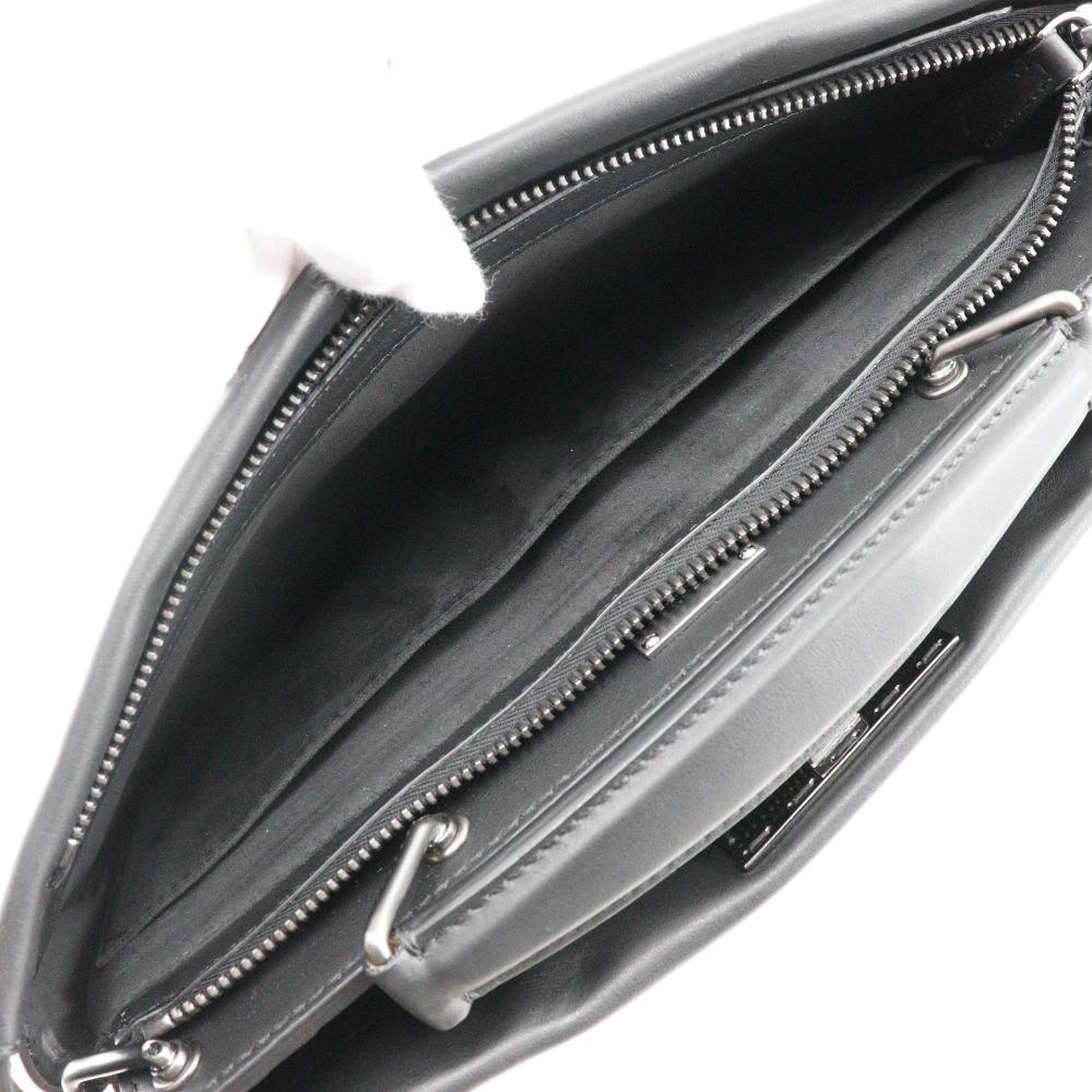 Fendi Peekaboo Business Bag Ceria 2WAYShoulder Black Calfskin Mens Used