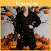 Gothic Gentleman Vintage Coat With Polyester Fabric For Cosplay And Stage Performances