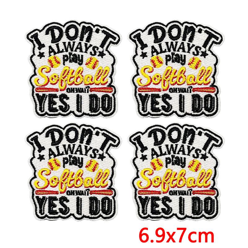 10PCS Softball Themed Iron On Patches, Softball Bow & Unicorn Embroidery Patches, Patches for Clothing DIY Decoration
