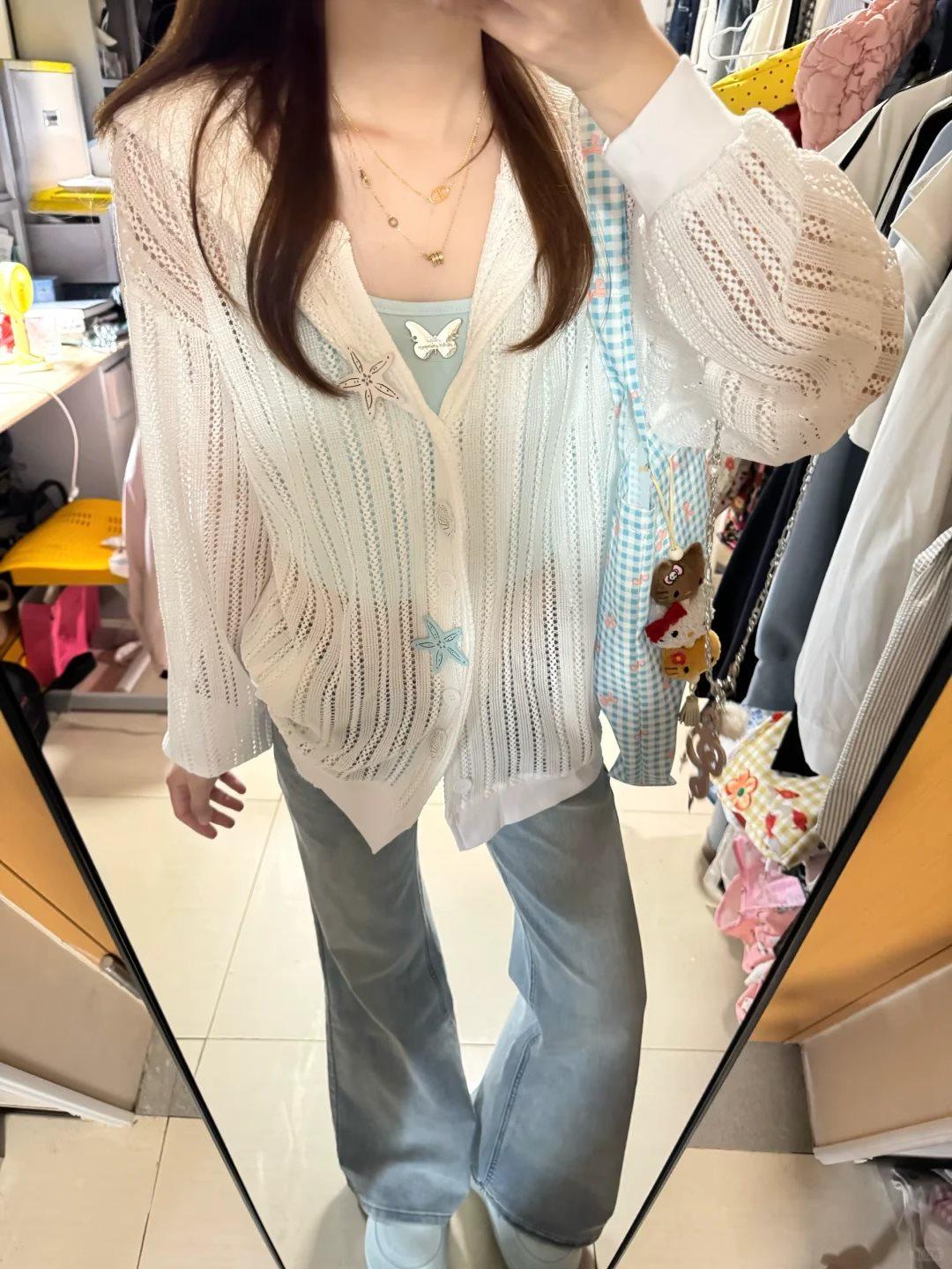 

Women s Summer 2025 Lightweight Long-Sleeve White Knitted Sun Protection Cardigan 2XL (130-150 jin recommended) білий