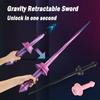 3D Printed Gravity Telescopic Sword Figurines Gravity Sword Creative Handmade Telescopic Toy Gift Model Art Trend Miniatures