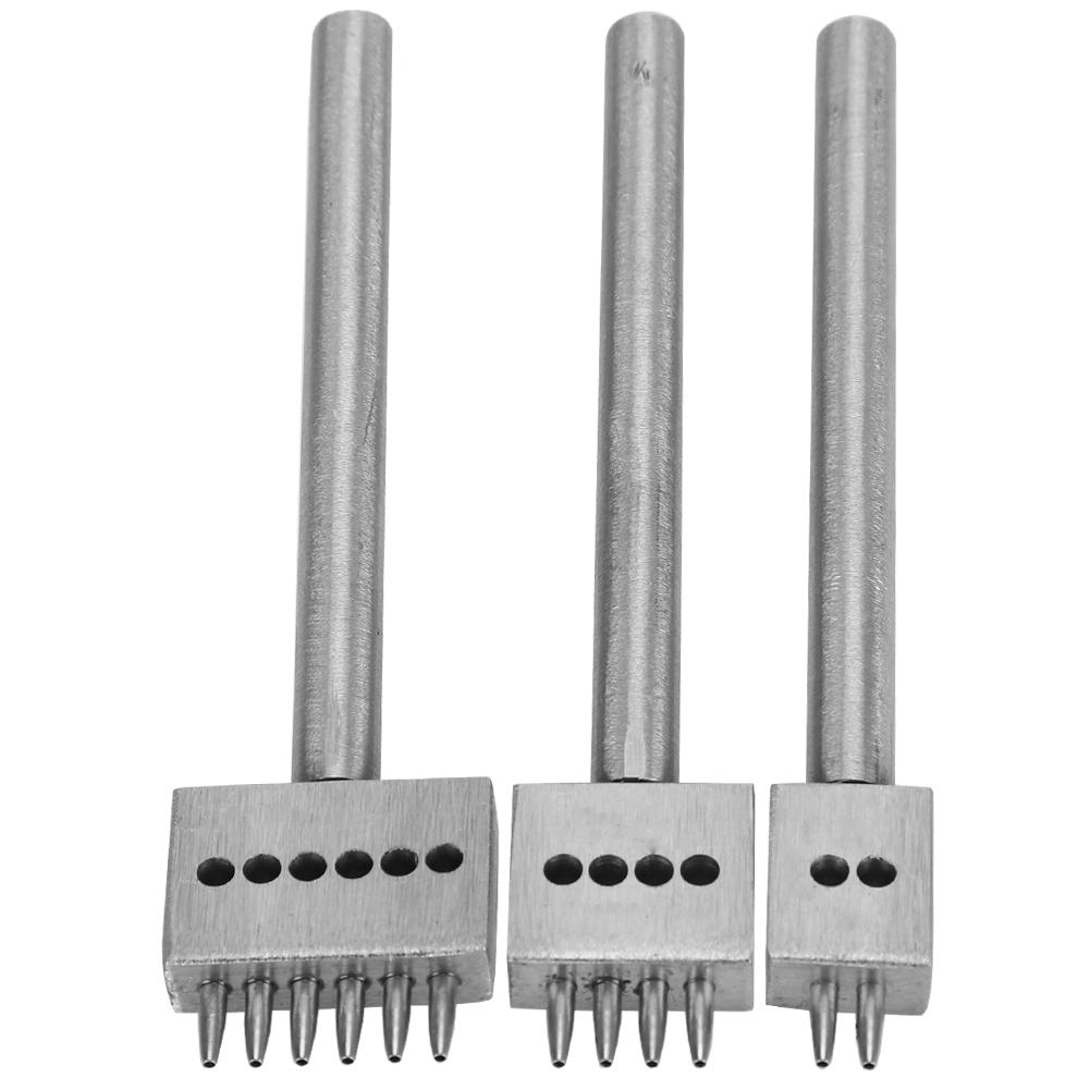 3pcs Prong Craft Stitching Hole Punch Tool Prong DIY Hand‑made Sewing Lacing Craft Tool