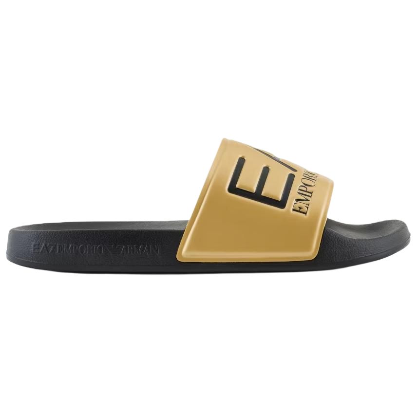Emporio Armani EA7 Sandali a ciabatta piatti con punta tonda Sandali unisex Giallo 7X000108AF15118MZ097