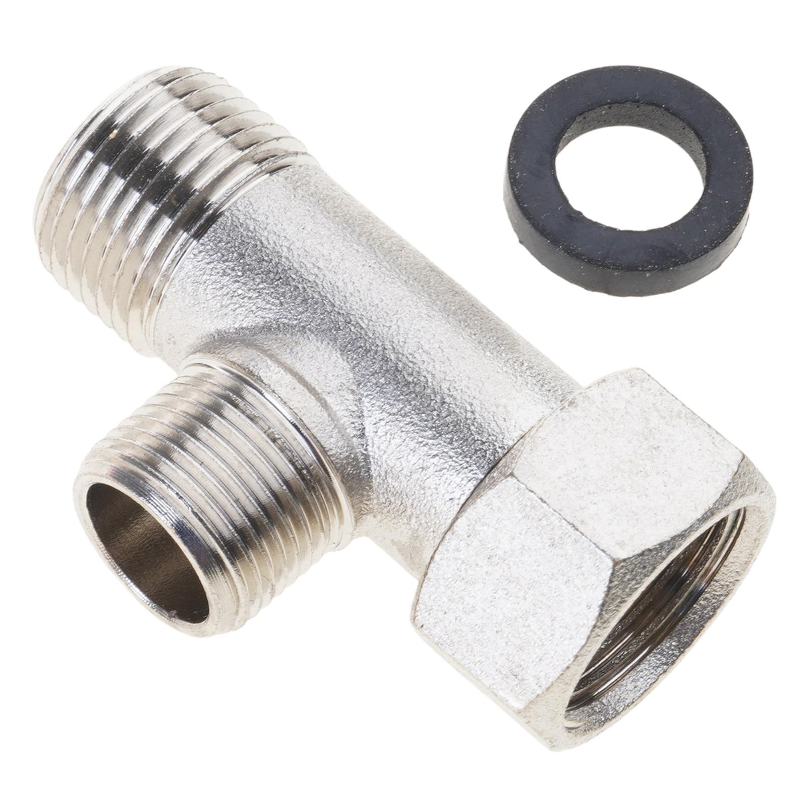 

Практичный Т-образный переходник-разветвитель воды, латунная конструкция, удобный для душевой лейки, биде, кемперов, сантехники