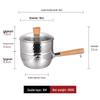 Stainless Steel Yukihira Pan: Non-Stick Milk, Soup & Noodle Pot with Wooden Handle for Baby Food & Breakfast