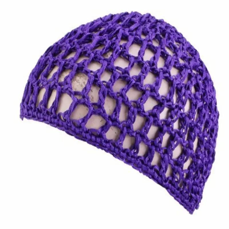 Häkel-Haarnetz mit Hohlmaschen, gewebte Haarkappe, Haube, Nachtmütze, Schlafkappe für Damen, Perücken-Kopfbedeckung, Zubehör zum Schlafen
