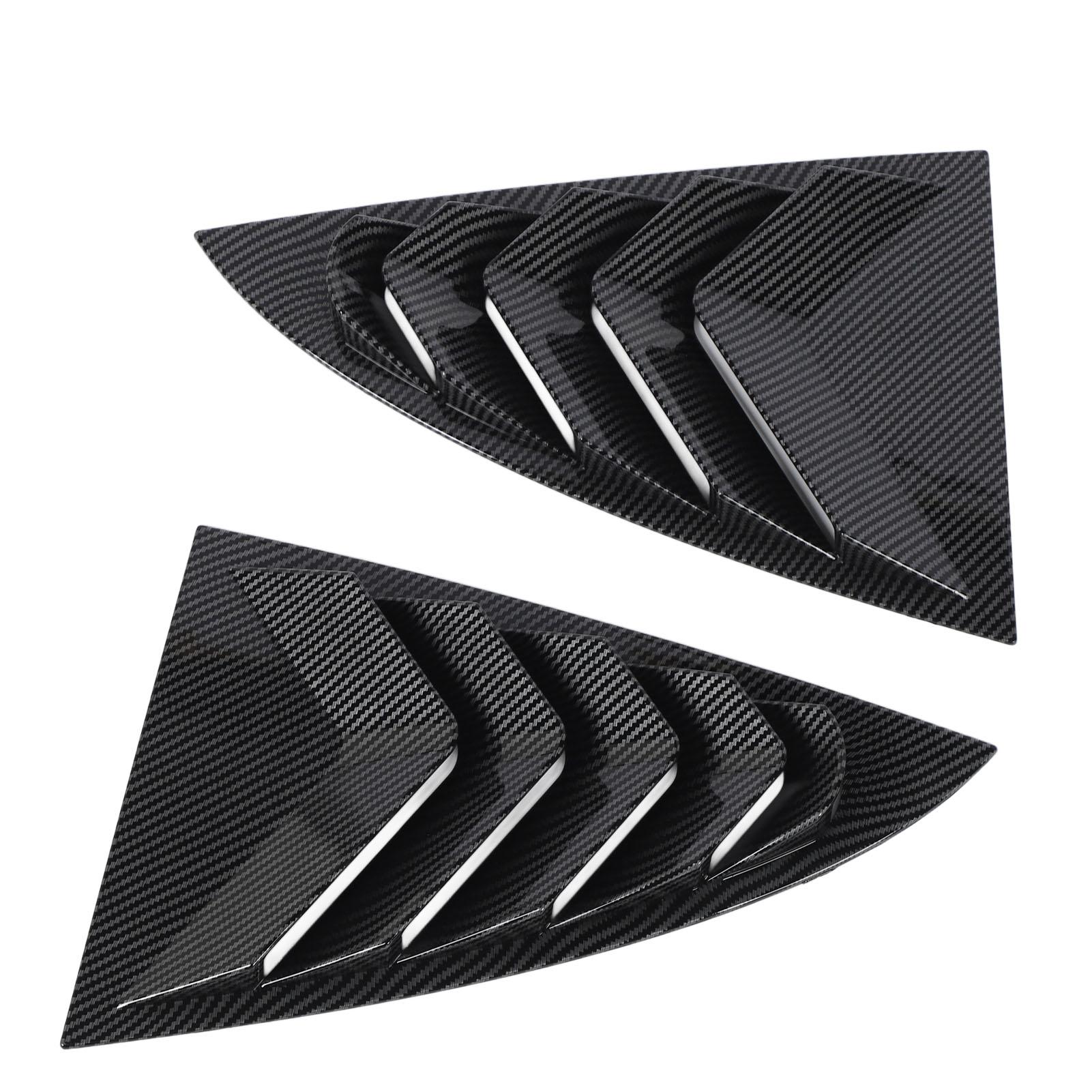 

2 шт., крышка ставни заднего окна автомобиля, стильный вид, оконная жалюзи, боковая вентиляционная накладка, замена для Te Carbon Fiber Style