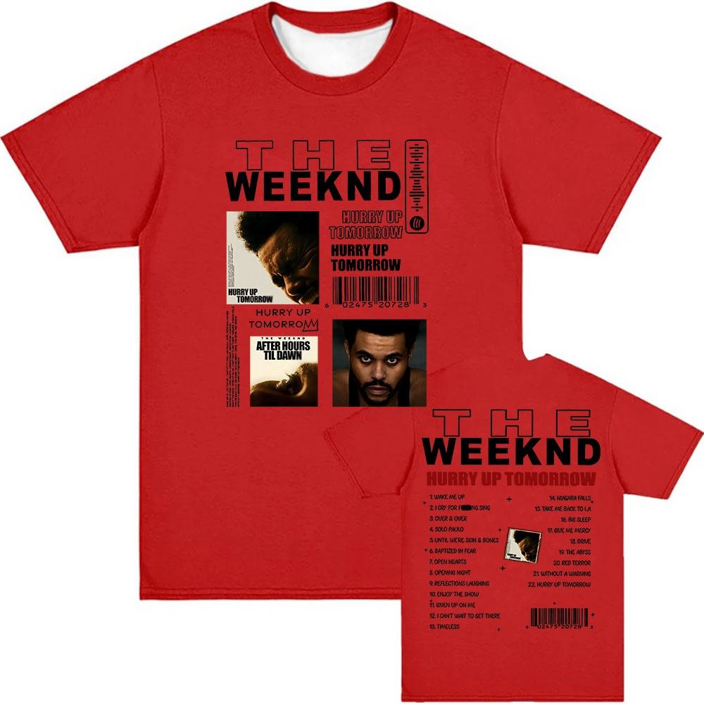 HIPHOP The Weekend Harry Up Tomorrow Tshirts 2025 New Album Fashion Printing T-shirt Round Neck Unisex Streetwear Male