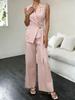 2026 Women's Summer Suit: Jacket, Vest & Wide-Leg Pants Set for Europe & America - High-End Feel