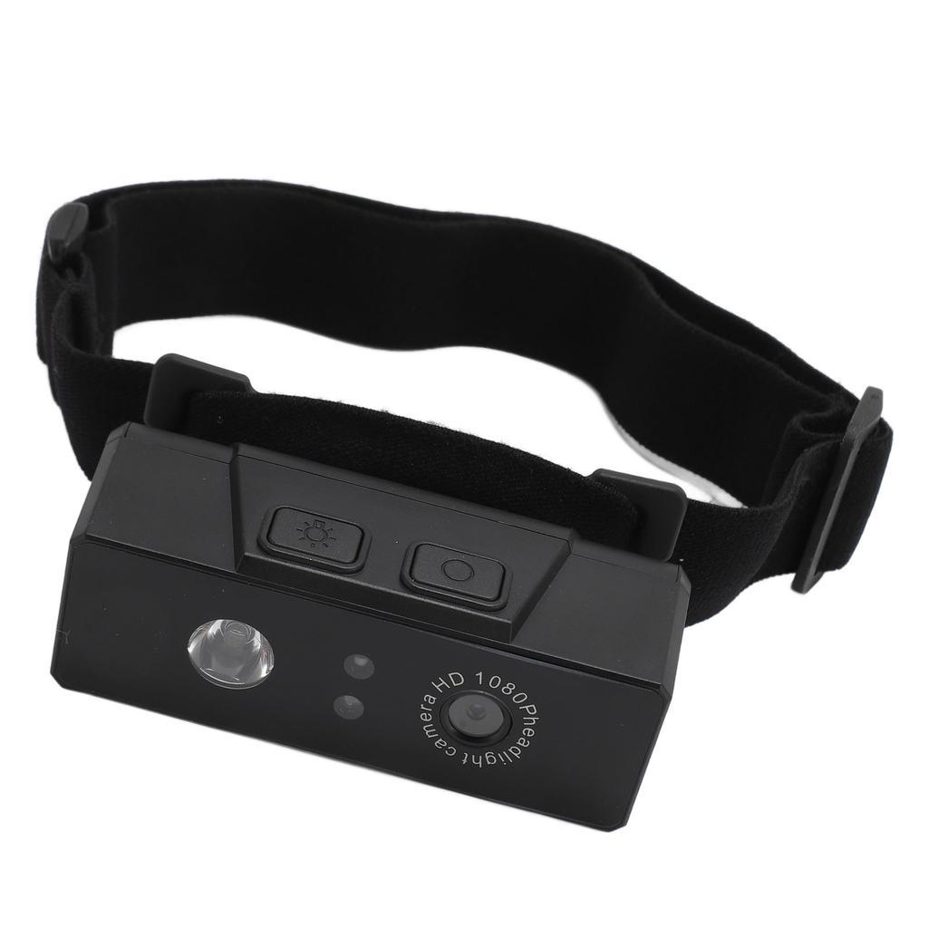 LED Headlamp Camera Support Intelligent     Headlamp Wearable Body Cam Headlight Video Camcorder with Elastic Headband