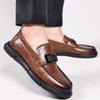 New Trendy Shoes Summer Men Bean Shoes Real Cowhide Shoes British Leather Shoes Soft Soles Versatile Shoes Men Shoes