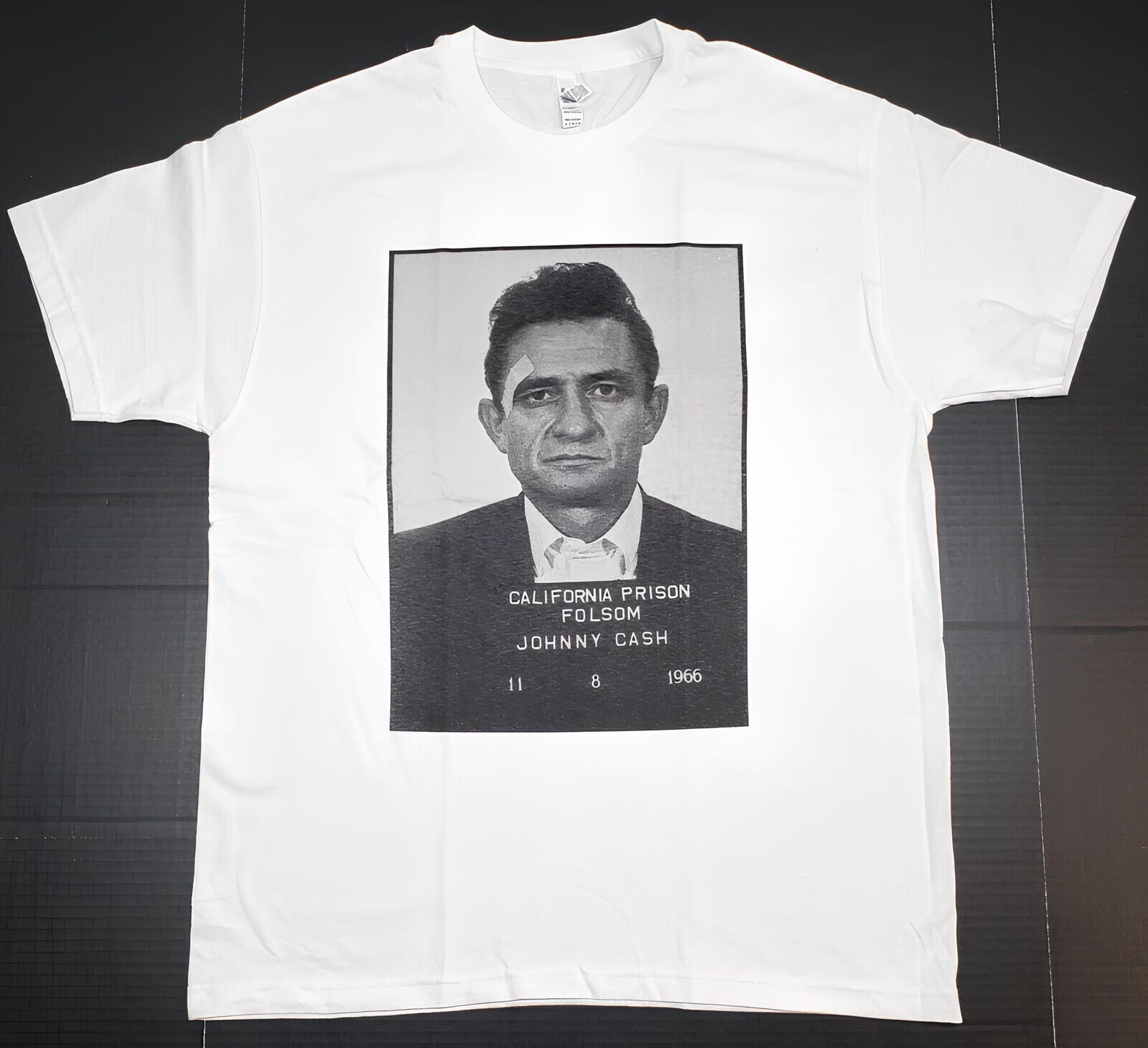 JOHNNY CASH White T shirt Size S-4X Casual Gildan 5000 S