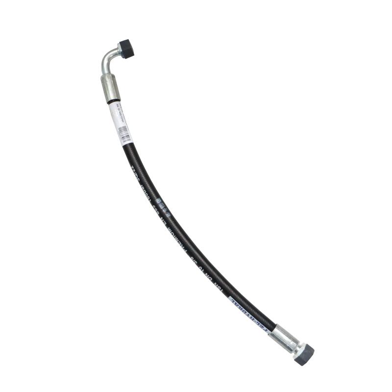Hydraulic Hose M18x1.5 Thread Straight/90 Degrees (elbow) -500mm DN10-1SN (AK-10-500, P11P12) 18MPa PZL HYDRAL