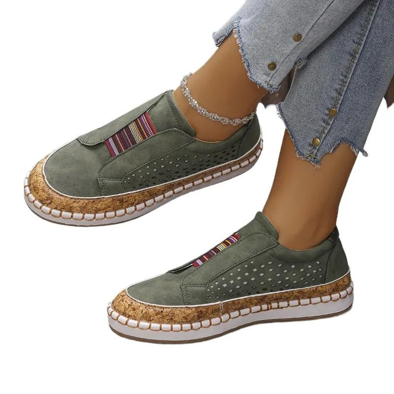 Fashion 2025 Summer Hot Sale Loafers Women's Round Toe Flats Plus Size Slip On Mixed Colors Flats for Women Outdoor Daily Casual Shoes