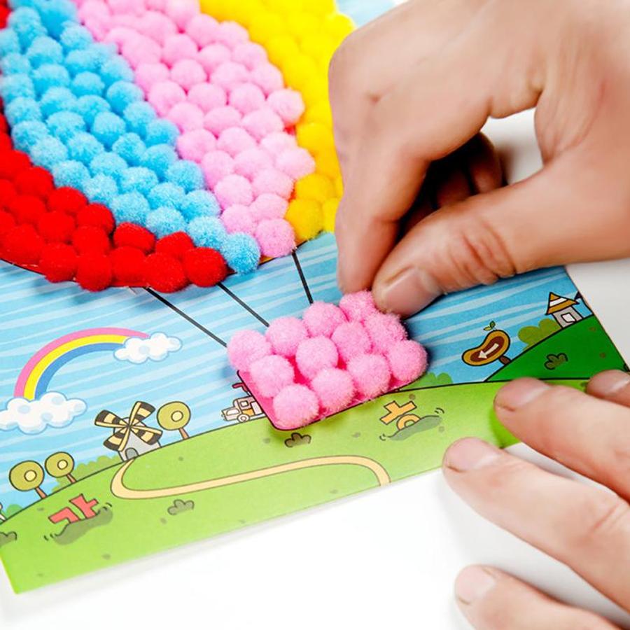 2/4pcs Plush Ball Paintings Felt DIY Handicraft Art Entertainment Supplies for Party Game Home Decor Creative Birthday Gift XJM